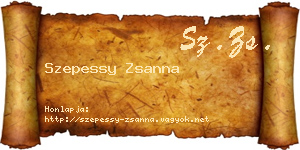 Szepessy Zsanna névjegykártya